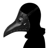 Plague Doctor Mask PU Leather Long Nose Bird Halloween Costume Mask