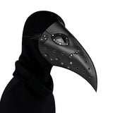 Plague Doctor Mask PU Leather Long Nose Bird Halloween Costume Mask