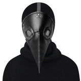 Plague Doctor Mask PU Leather Long Nose Bird Halloween Costume Mask