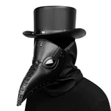 Plague Doctor Mask PU Leather Long Nose Bird Halloween Costume Mask