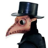 Plague Doctor Mask PU Leather Long Nose Bird Halloween Costume Mask