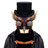 Plague Doctor Mask PU Leather Long Nose Bird Halloween Costume Mask