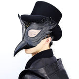 Plague Doctor Mask PU Leather Long Nose Bird Halloween Costume Mask