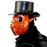 Plague Doctor Mask PU Leather Long Nose Bird Halloween Costume Mask
