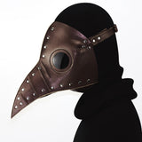 Plague Doctor Mask PU Leather Long Nose Bird Halloween Costume Mask