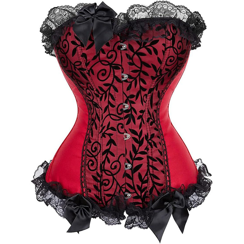 Plus Size Corsets for Women Floral Overbust Corset Top Bustier