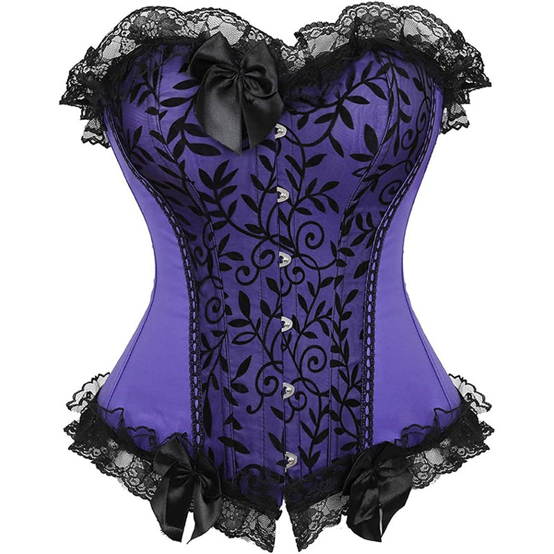 Plus Size Corsets for Women Floral Overbust Corset Top Bustier