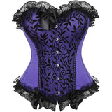 Plus Size Corsets for Women Floral Overbust Corset Top Bustier