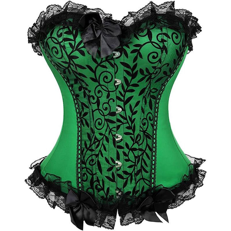Plus Size Corsets for Women Floral Overbust Corset Top Bustier