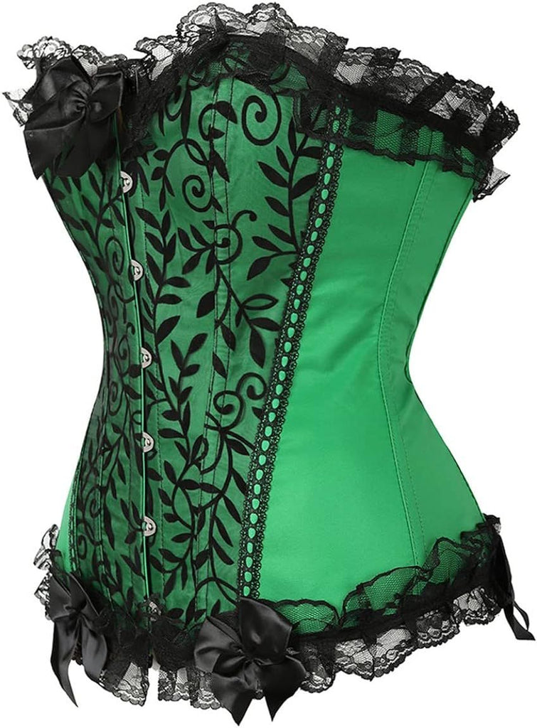 Plus Size Corsets for Women Floral Overbust Corset Top Bustier