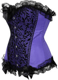 Plus Size Corsets for Women Floral Overbust Corset Top Bustier