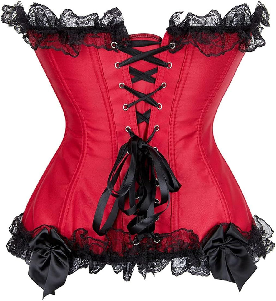 Plus Size Corsets for Women Floral Overbust Corset Top Bustier