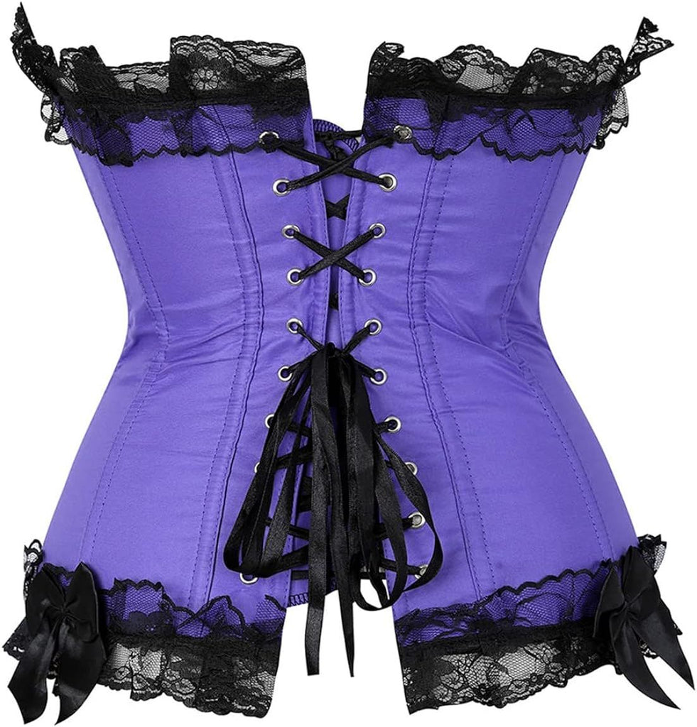 Plus Size Corsets for Women Floral Overbust Corset Top Bustier