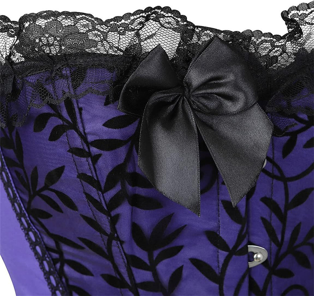 Plus Size Corsets for Women Floral Overbust Corset Top Bustier