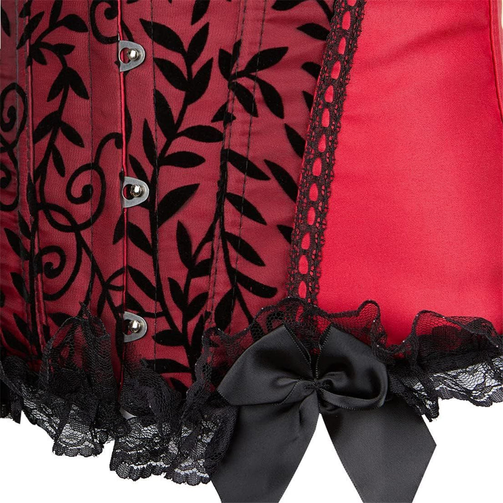 Plus Size Corsets for Women Floral Overbust Corset Top Bustier