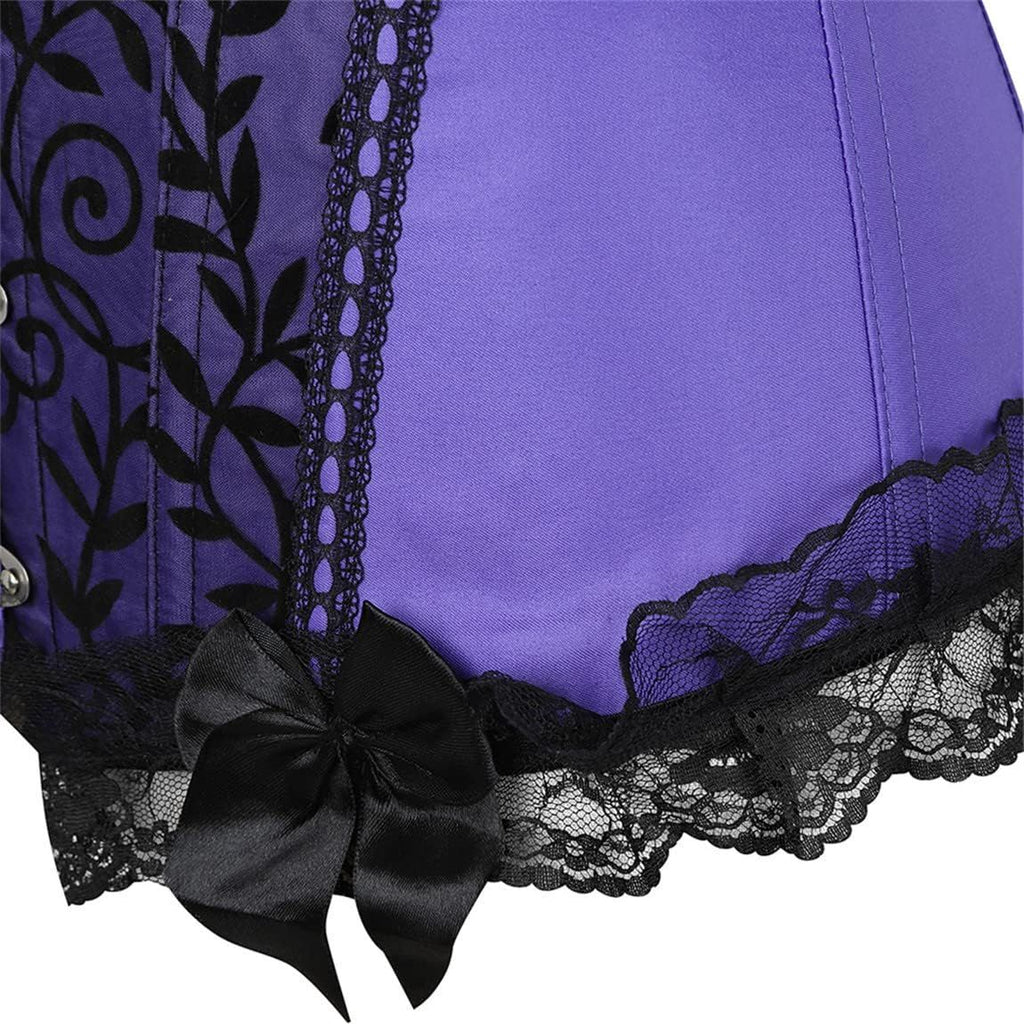 Plus Size Corsets for Women Floral Overbust Corset Top Bustier