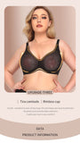 Plus Size Sexy Lace Bras Underwire Bra Bralette Underwear Delicate Embroidery Brassiere