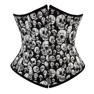 Plus Size Underbust Retro Skull Steampunk Corsets for Women