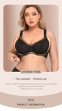 Plus Size Womens Lace Bras Ultra Thin Comfort Sexy Bralette Back Push Up Bra