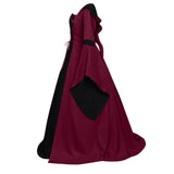 Renaissance Costume Women Medieval Gown Adjustable Lace up Irish Retro Dresses Long Dress Halloween Costumes