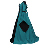 Renaissance Costume Women Medieval Gown Adjustable Lace up Irish Retro Dresses Long Dress Halloween Costumes
