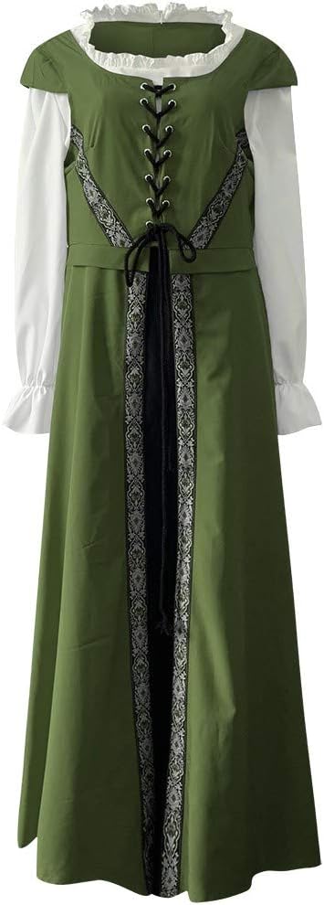 Renaissance Costumes for Women Medieval Renaissance Faire Dress Queen Princess Vintage Halloween Costumes