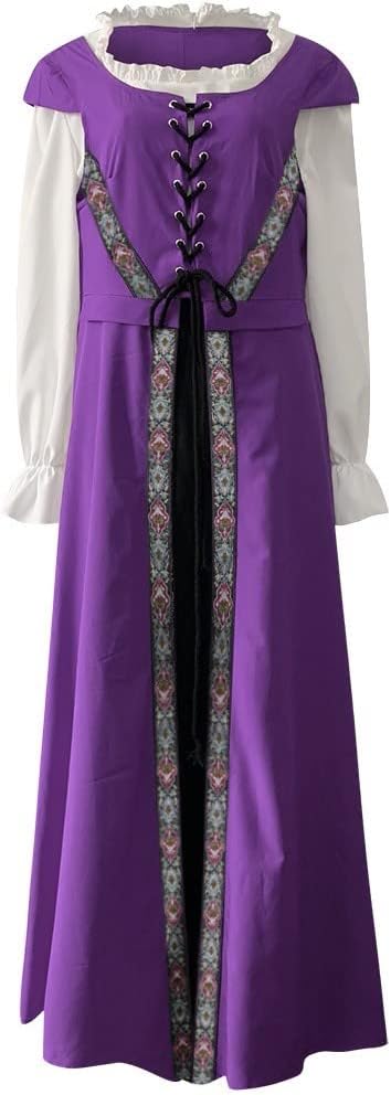 Renaissance Costumes for Women Medieval Renaissance Faire Dress Queen Princess Vintage Halloween Costumes