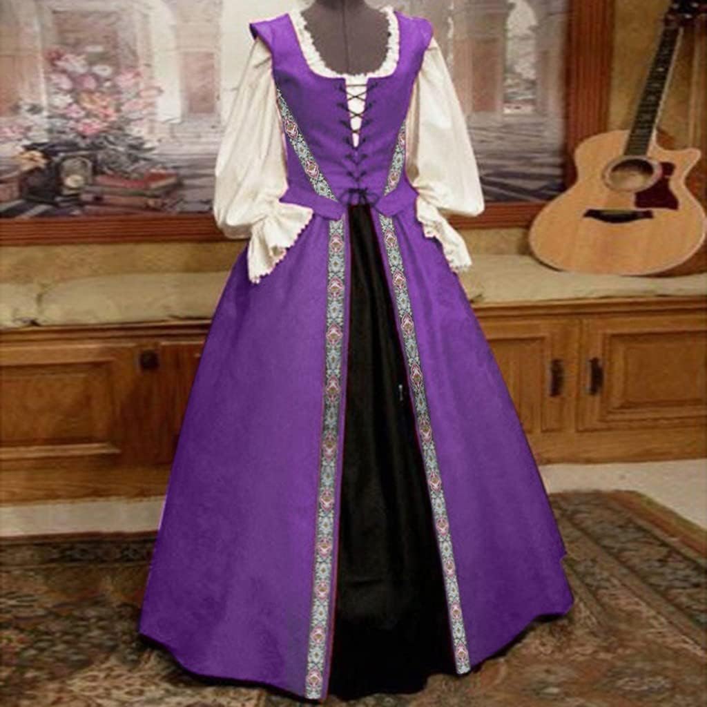 Renaissance Costumes for Women Medieval Renaissance Faire Dress Queen Princess Vintage Halloween Costumes