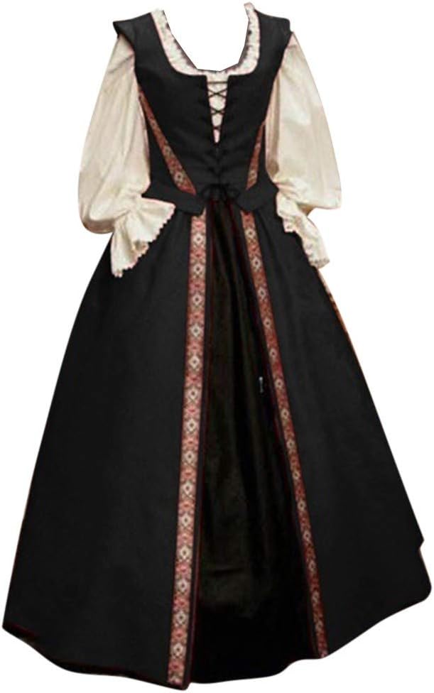 Renaissance Costumes for Women Medieval Renaissance Faire Dress Queen Princess Vintage Halloween Costumes