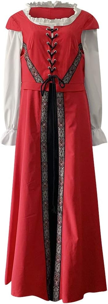 Renaissance Costumes for Women Medieval Renaissance Faire Dress Queen Princess Vintage Halloween Costumes