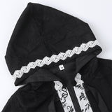 Renaissance Hooded Cape Gothic Velvet Cloak Medieval Witch Capelet