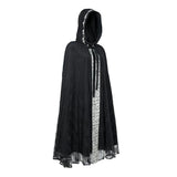 Renaissance Hooded Cape Gothic Velvet Cloak Medieval Witch Capelet