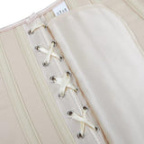 Satin Sexy Strong Boned Corset Lace Up Overbust Waist Cincher Bustier Bodyshaper Top