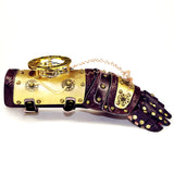 Steampunk Adults Faux Leather Arm Guards  Medieval Belt Leather Buckle Bracers