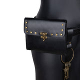 Steampunk Bags and Belts Kit Leather Rivet Thigh Belt Bag Accessories