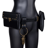 Steampunk Bags and Belts Kit Leather Rivet Thigh Belt Bag Accessories