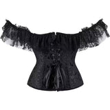 Steampunk Corset Skirt Lace up Gothic Medieval Renaissance Corsets Bustiers for Women