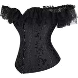 Steampunk Corset Skirt Lace up Gothic Medieval Renaissance Corsets Bustiers for Women