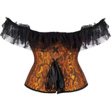 Steampunk Corset Skirt Lace up Gothic Medieval Renaissance Corsets Bustiers for Women