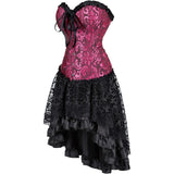 Steampunk Corset Skirt Party Showgirl Corsets Bustiers for Women