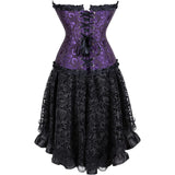 Steampunk Corset Skirt Party Showgirl Corsets Bustiers for Women