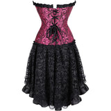 Steampunk Corset Skirt Party Showgirl Corsets Bustiers for Women