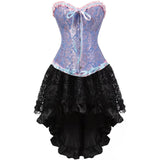 Steampunk Corset Skirt Party Showgirl Corsets Bustiers for Women