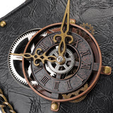 Steampunk Gothic Shoulder Bag Clock Purse PU Leather Handbag for Women Girls