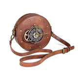 Steampunk Gothic Shoulder Bag Clock Purse PU Leather Handbag for Women Girls