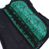 Steampunk Inspired Multi Embroidered Overbust Corset with Chains