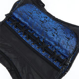 Steampunk Inspired Multi Embroidered Overbust Corset with Chains