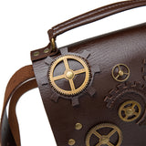 Steampunk Messenger Bag Leather Retro Briefcase Gothic Costume Accessory