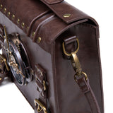 Steampunk Messenger Bag Leather Retro Briefcase Gothic Costume Accessory