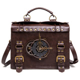 Steampunk Messenger Bag Leather Retro Briefcase Gothic Costume Accessory